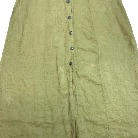 Zara Woman Buttoned Sleeveless Maxi Dress Large Lightweight V Neck Lagenlook - Picture 5 of 15